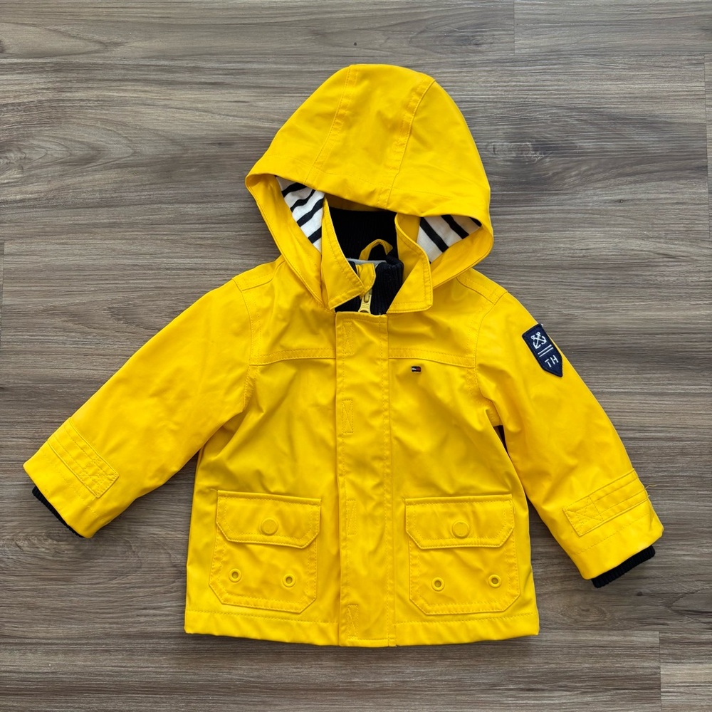 Tommy Hilfiger Yellow Rain Coat | Classic Preppy Style